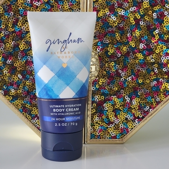 🟠 4 for $25 🟠 BATH & BODY WORKS ULTIMATE HYDRATION GINGHAM BODY CREAM - Picture 1 of 5